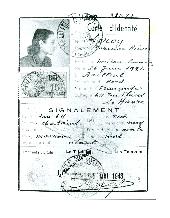 Violette GC Carte d'idente 1944 secreta agent